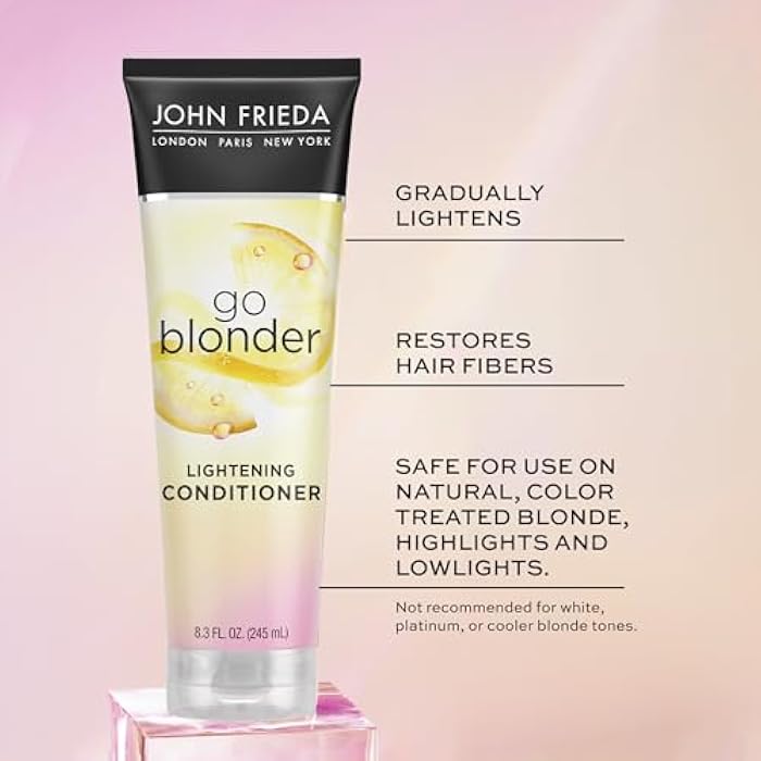 John Frieda Go Blonder Lightening Conditioner, Gradually Lightens Blonde Color, For Natural or Color-Treated Hair, Formulated with Citrus and Chamomile, Paraben Free, 8.3 Oz - Image 3